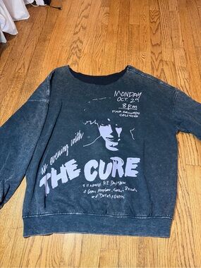 The Cure Graphic Sweatshirt - Black with Lilac Print